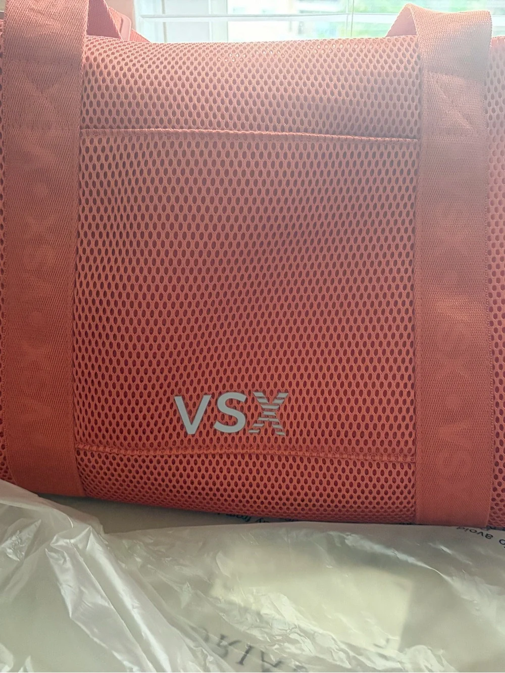 Victoria's Secret Coral Mesh Tote Bag